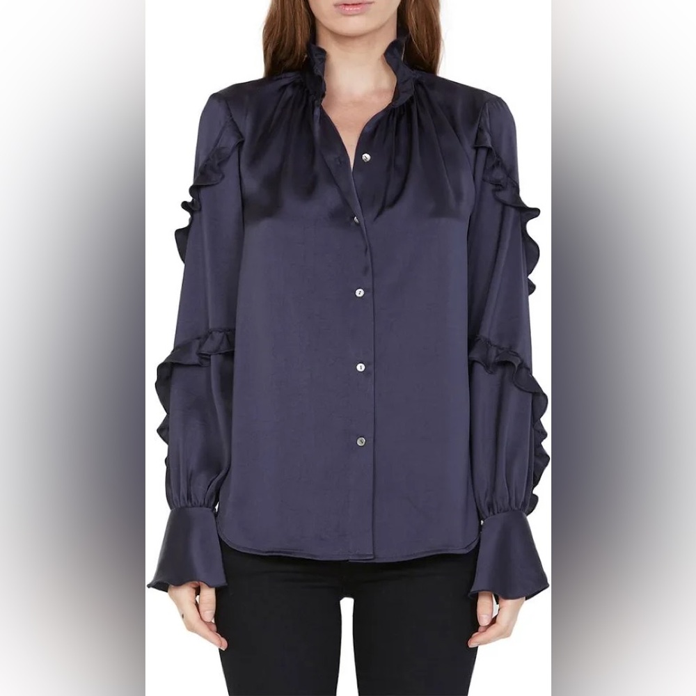 Bailey 44 Black Ruffle Blouse